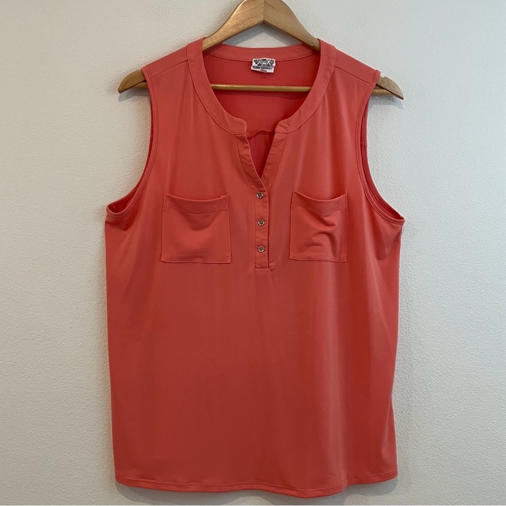Women's Sleeveless Coral Top - Picture 1 of 6